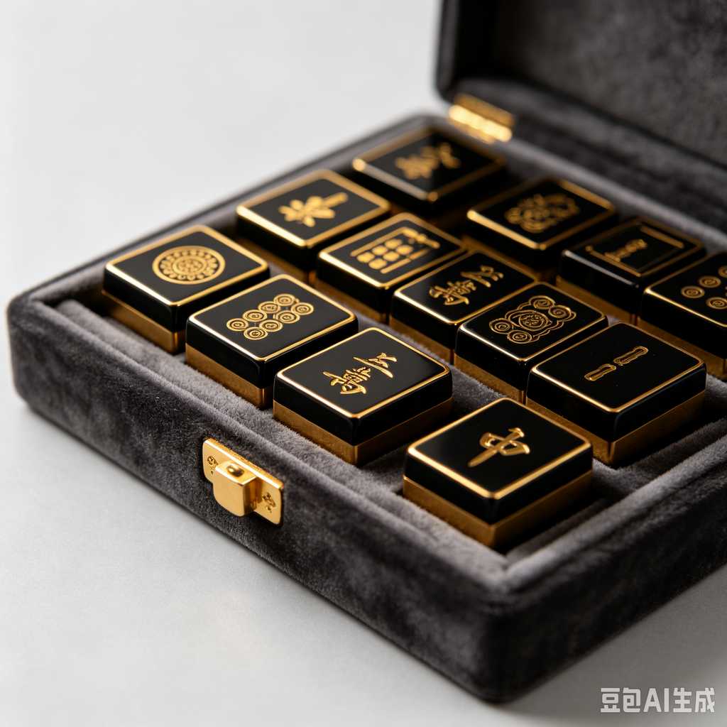mahjong set with dice and chips
